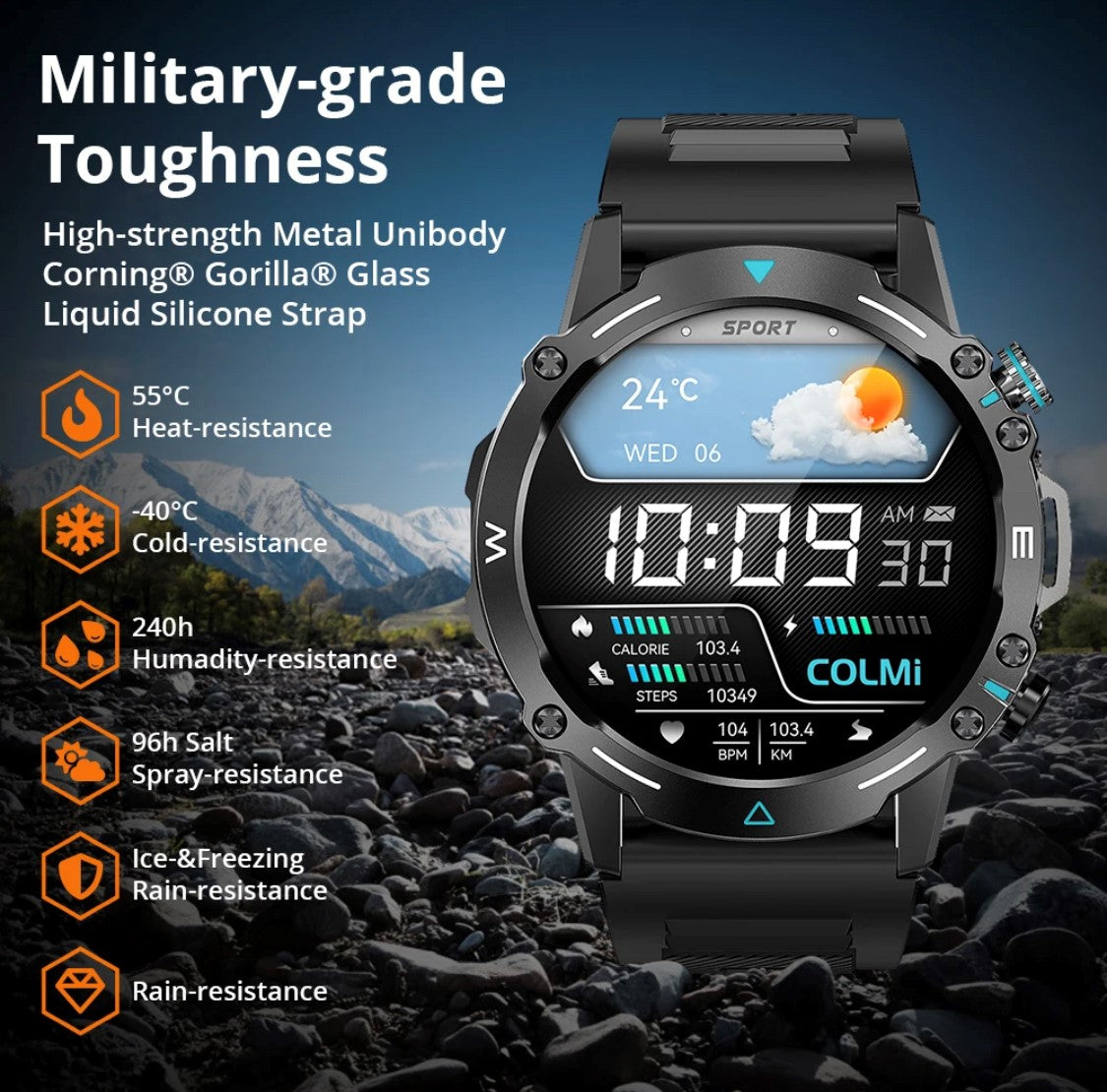 Colmi M42 Black Smartwatch for Everyday Wear by Smart Watch South Africa