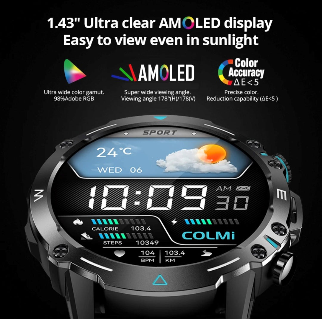 Colmi M42 Black Smartwatch for Everyday Wear by Smart Watch South Africa