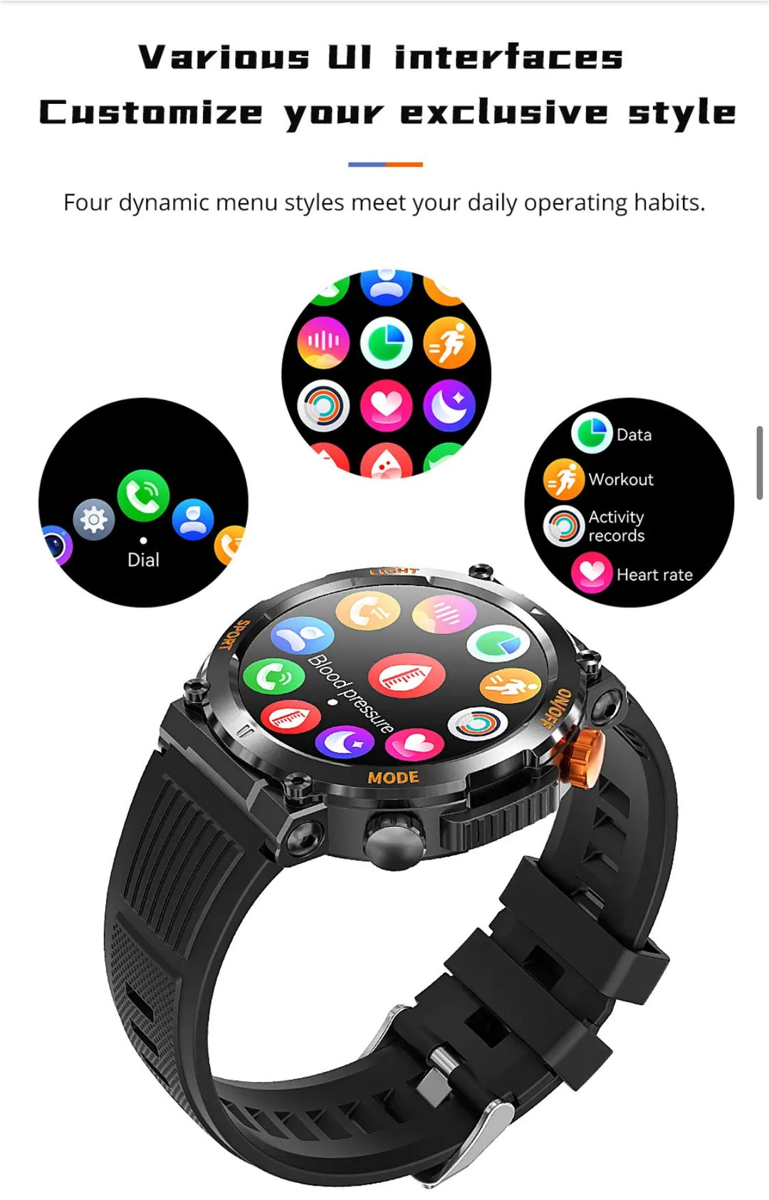 Colmi V68 Black Smart Watch- Smart Watch South Africa