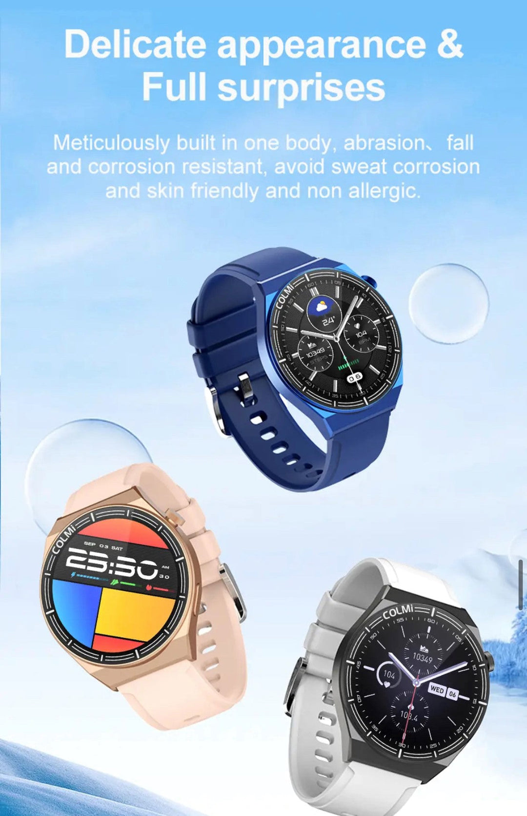 Latest Features Colmi Ci11 Gold Smart Watch - Smart Watch South Africa