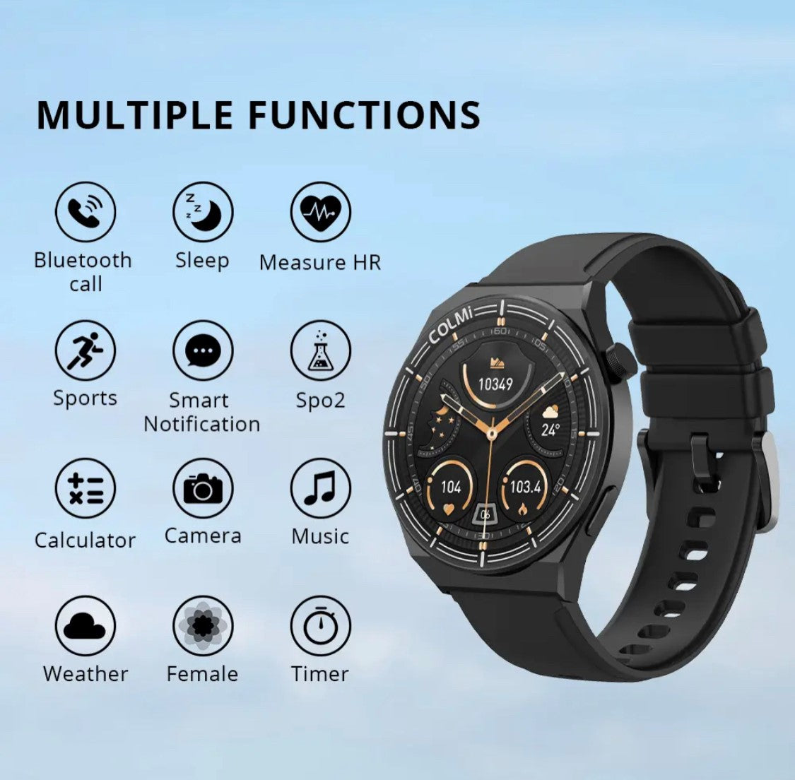 Latest Features Colmi Ci11 Gold Smart Watch - Smart Watch South Africa