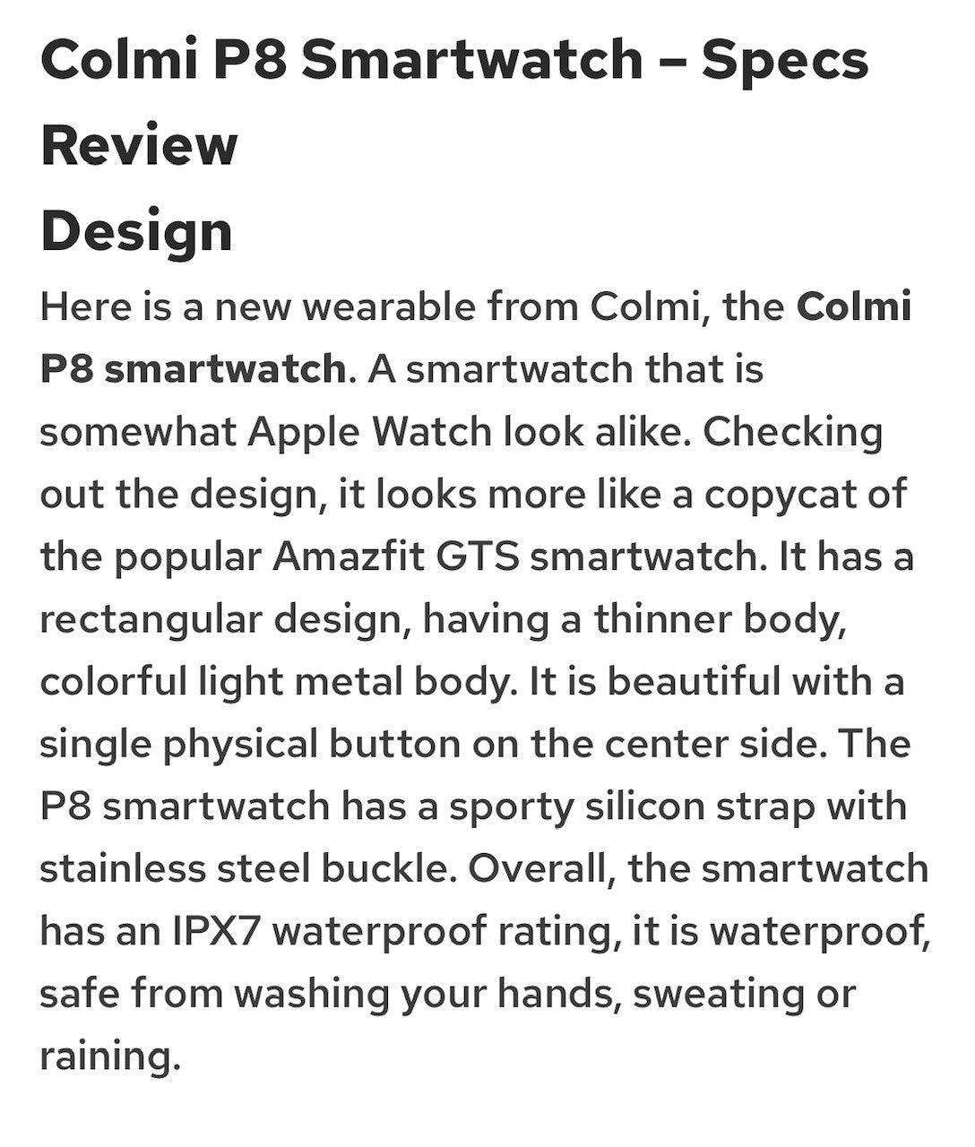 COLMI P8 PLUS Smart Watch Pink and Gold Smart Watch South Africa