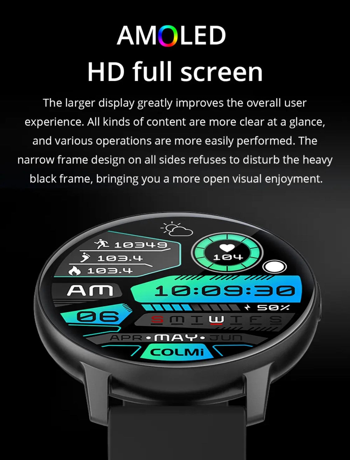 Advanced Features Colmi i31 Black Smartwatch | Smart Watch South Africa