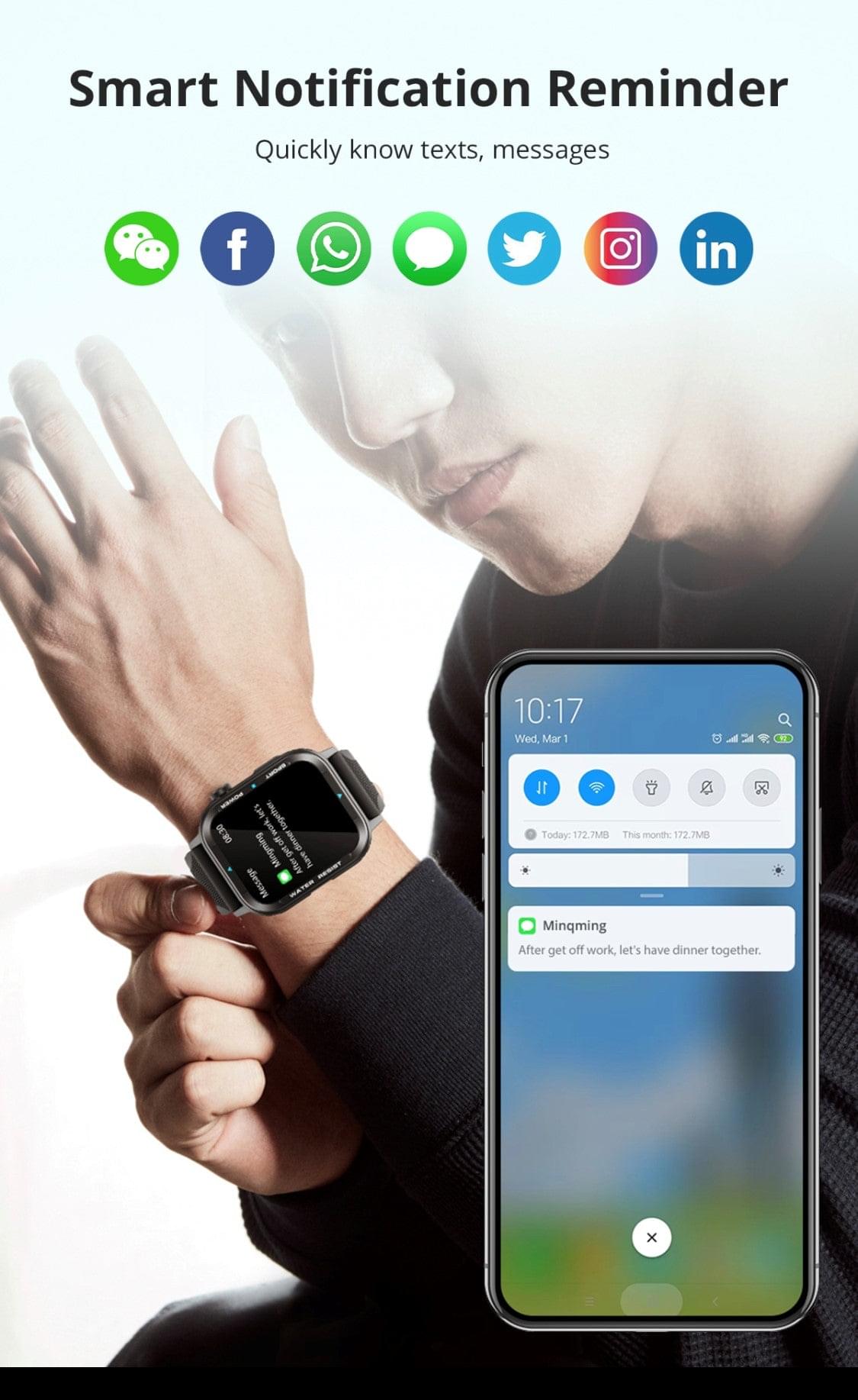 Colmi M41 Black Smart Watch South Africa