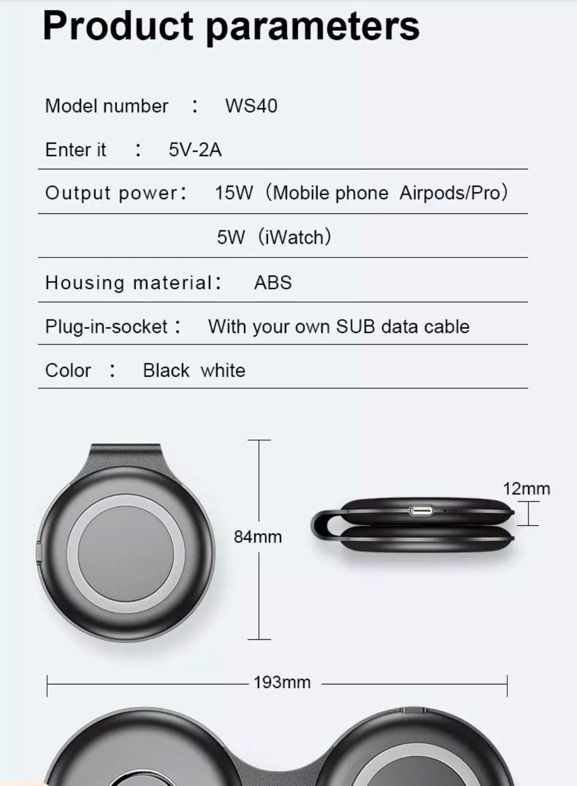 3 in 1 Wireless Magnetic Charger - Smart Watch South Africa