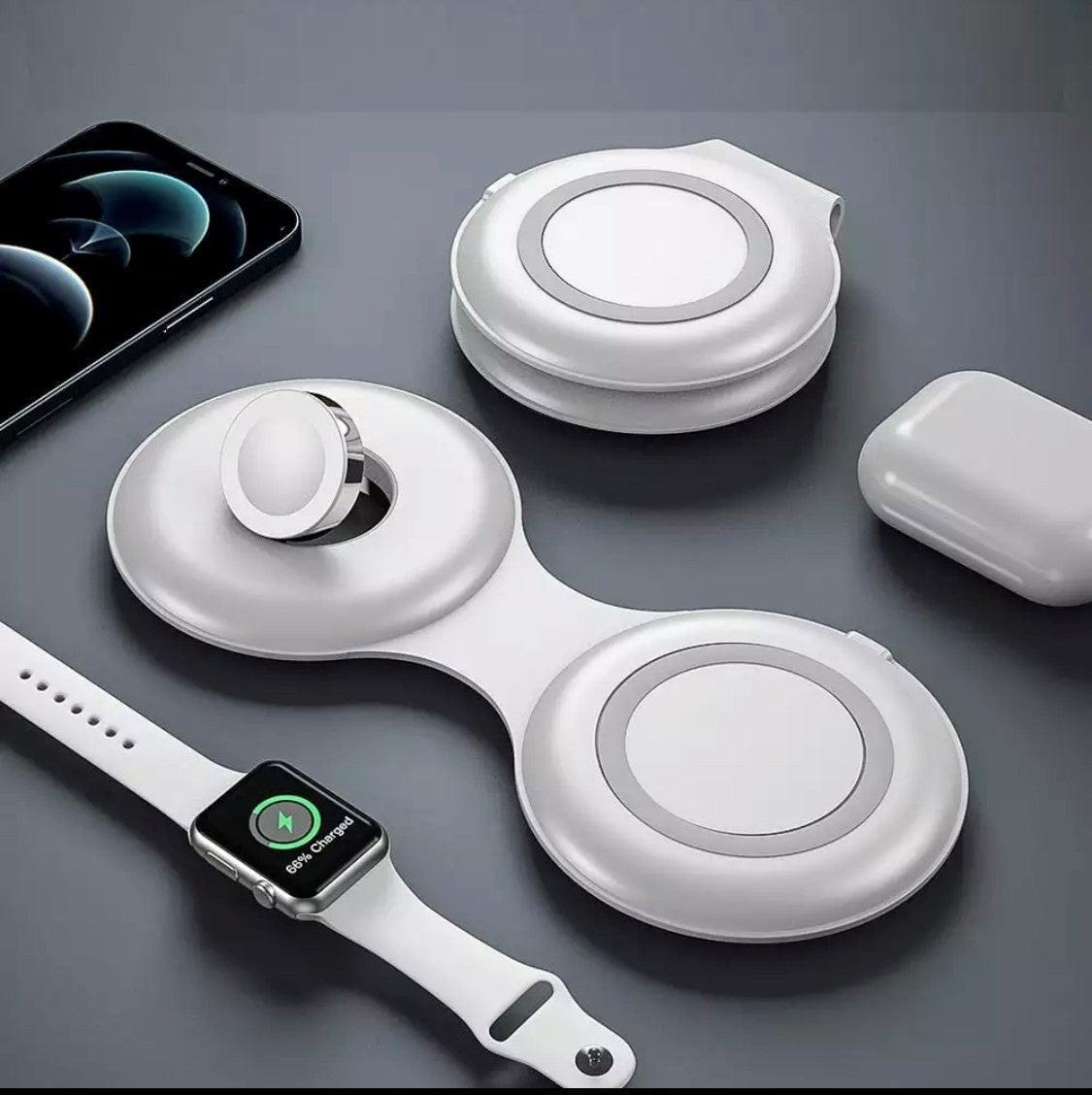 Smart Watch South Africa Headphone & Headset Accessories Black 3 in 1 Wireless Magnertic Charger