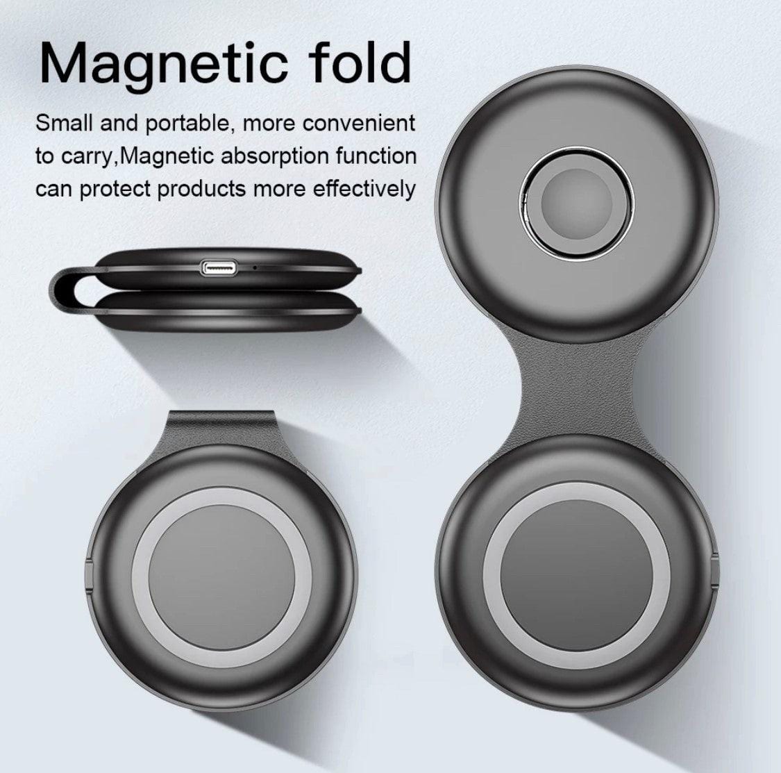 Smart Watch South Africa Headphone & Headset Accessories Black 3 in 1 Wireless Magnertic Charger