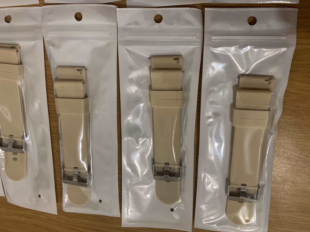 Stay comfortable with the beige silicone soft strap from Smart Watch South Africa