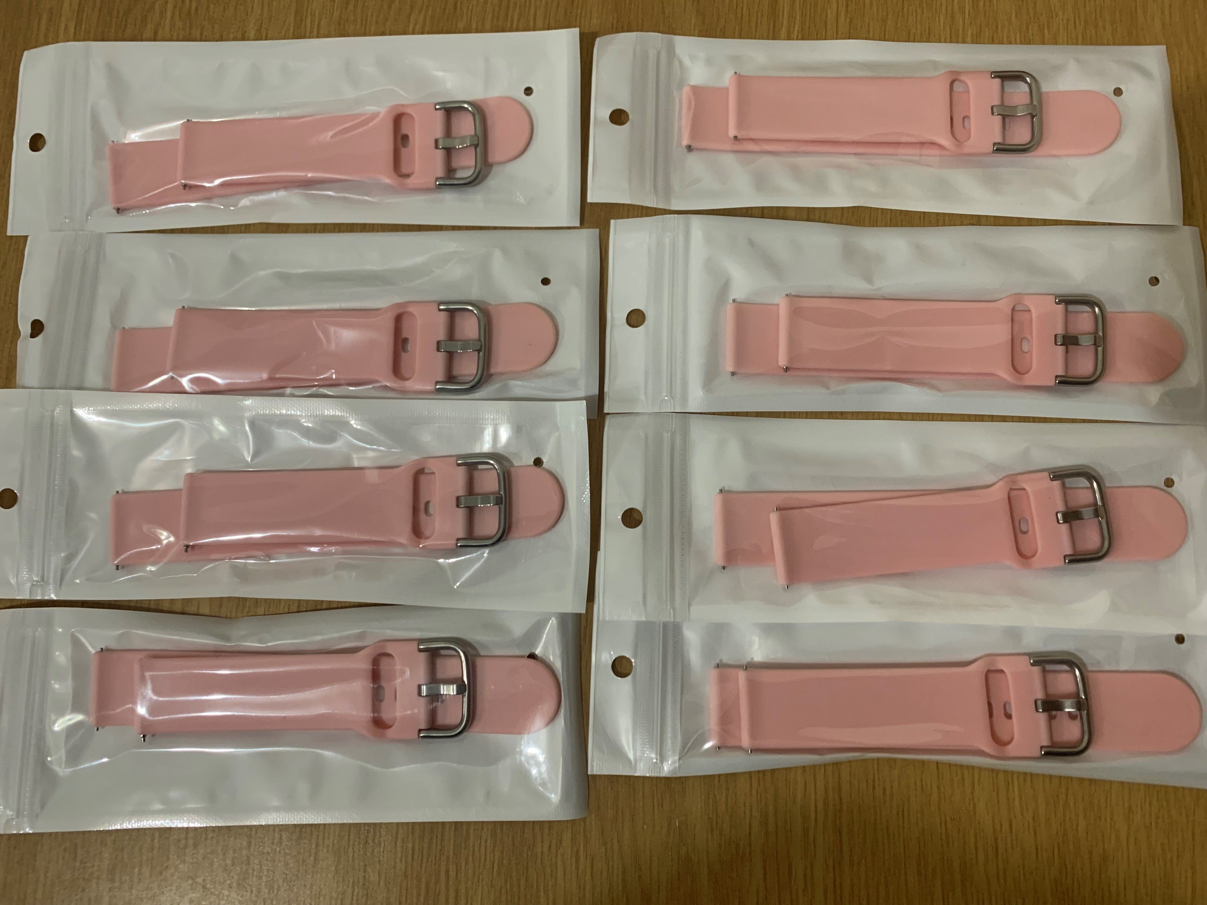 Smart Watch South Africa Silicone Straps Pink & Silver Pink  & Silver Silicone  Soft Strap 2,5CM standad at pin