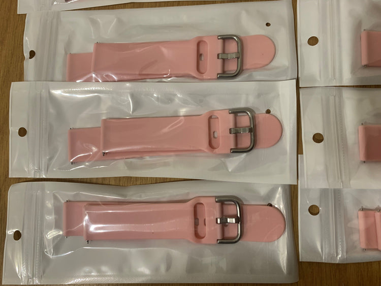 Smart Watch South Africa Silicone Straps Pink & Silver Pink  & Silver Silicone  Soft Strap 2,5CM standad at pin