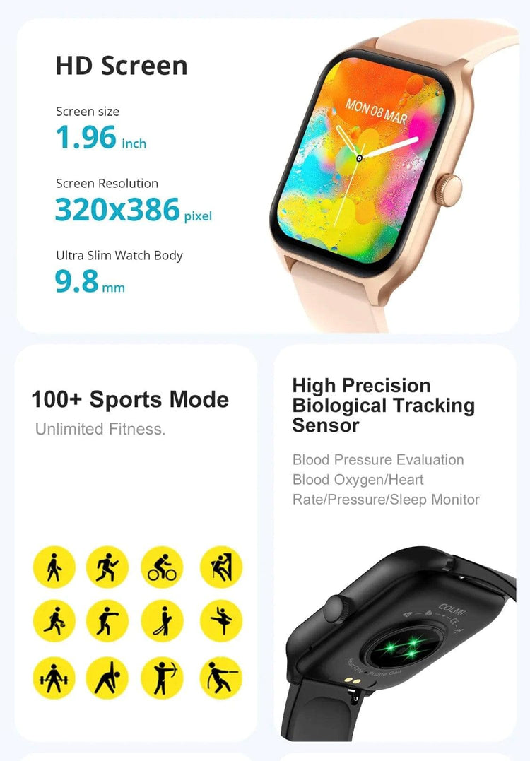 Smart Watches on Sale | Colmi C63 Black Smart Watch - Smart Watch South Africa