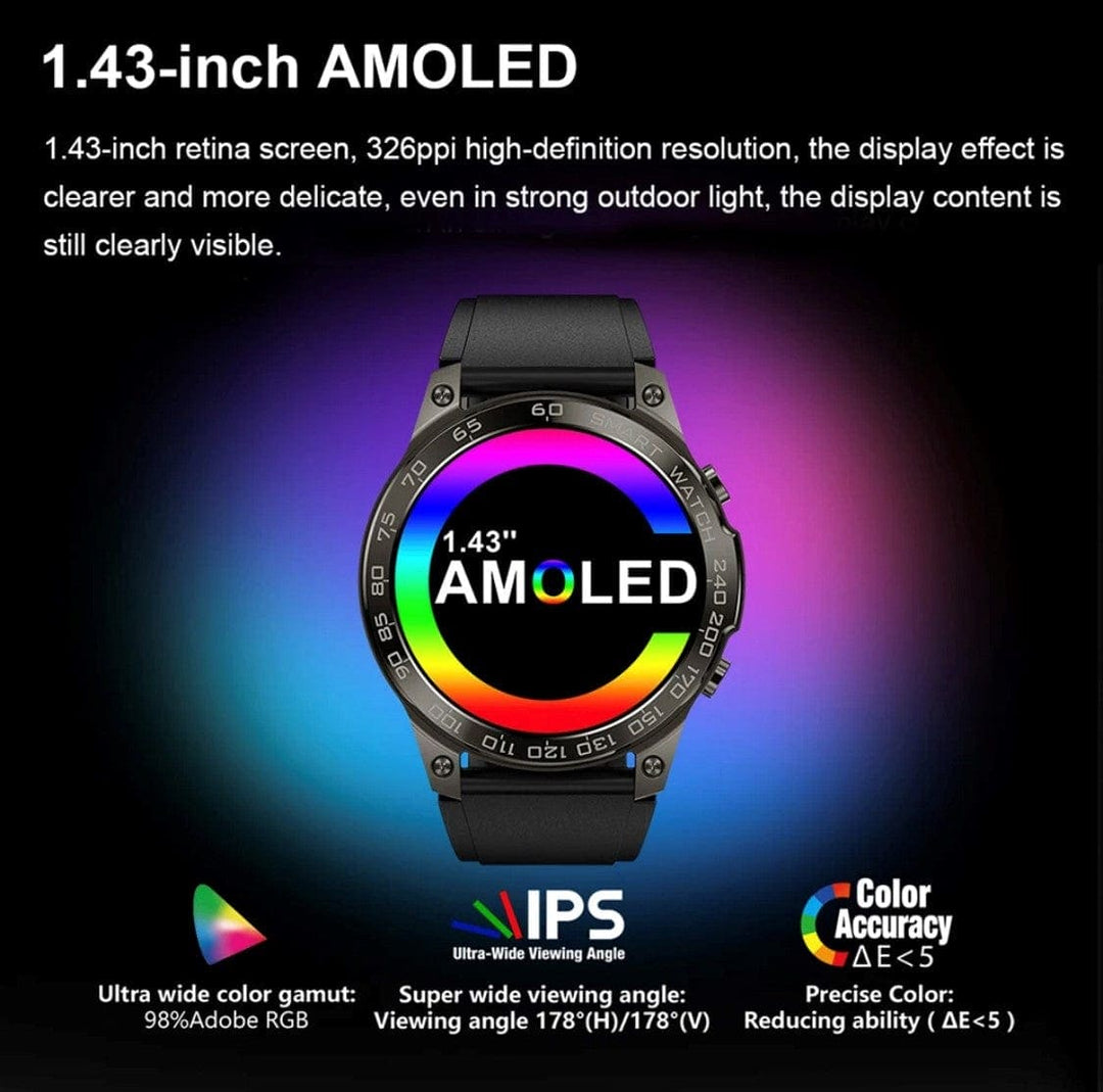 Smart Watch South Africa Smart Watch Black Senbono DM 50 Amoled Black