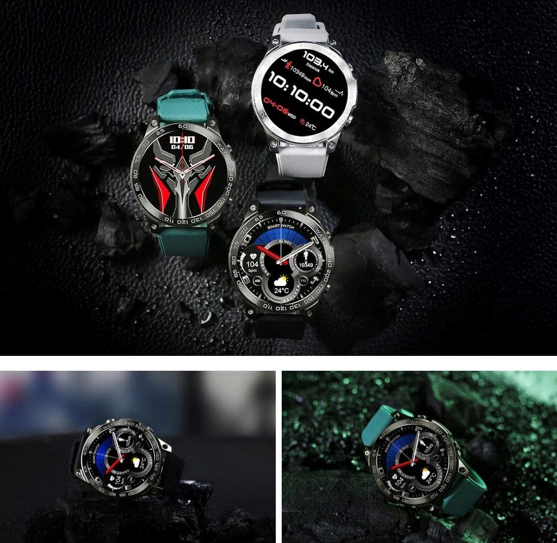 Smart Watch South Africa Smart Watch Black Senbono DM 50 Amoled Black