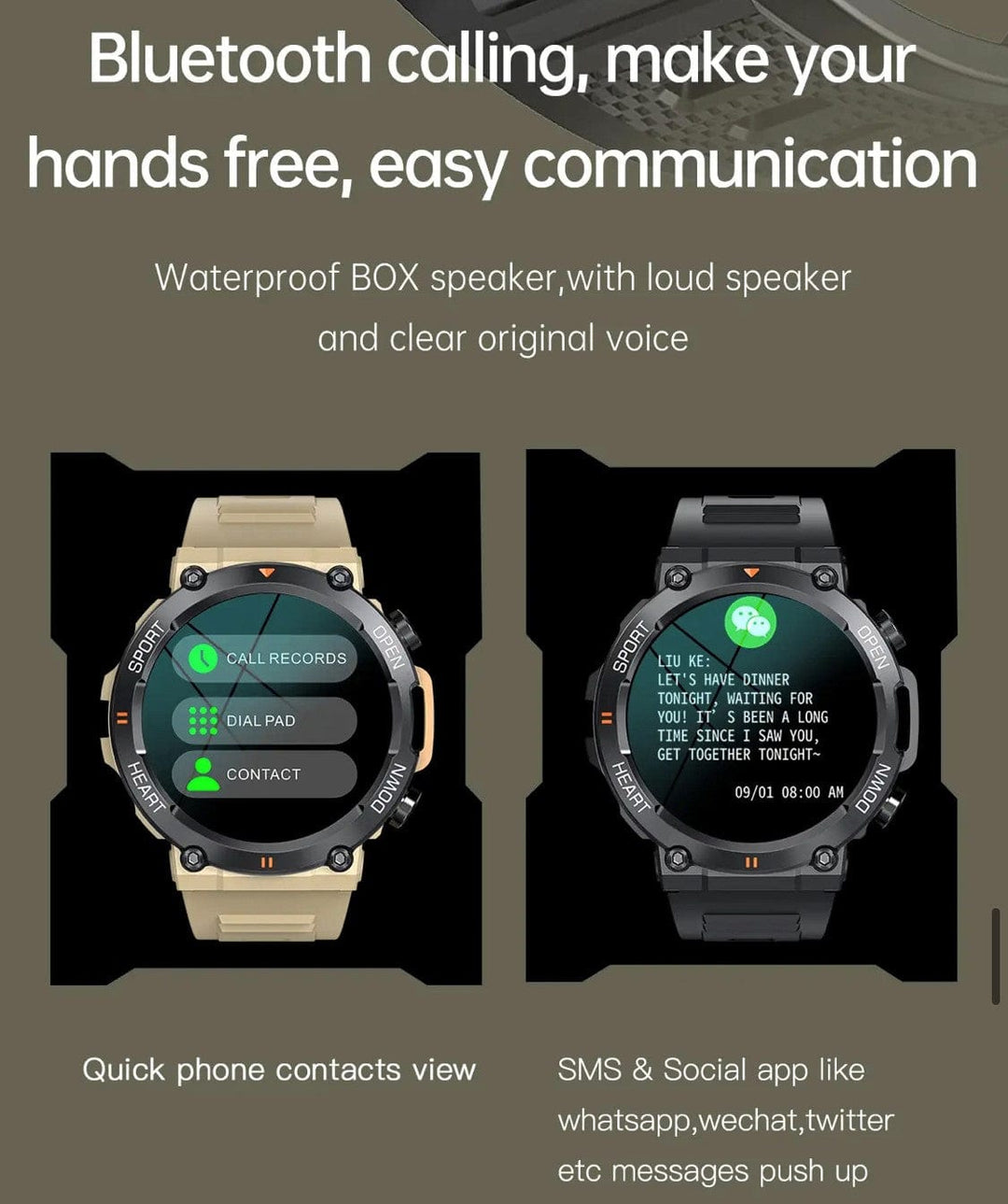 Smart Watch South Africa Smart Watch Black SENBONO K56 Black