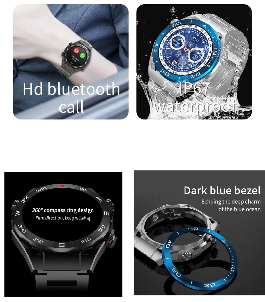 Smart Watch South Africa Smart Watch Black SENBONO SK4 Black