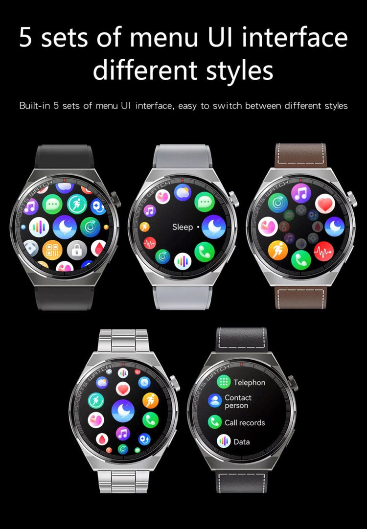Smartoby Black Smart Watch with extra leather Straps - Smart Watch SA