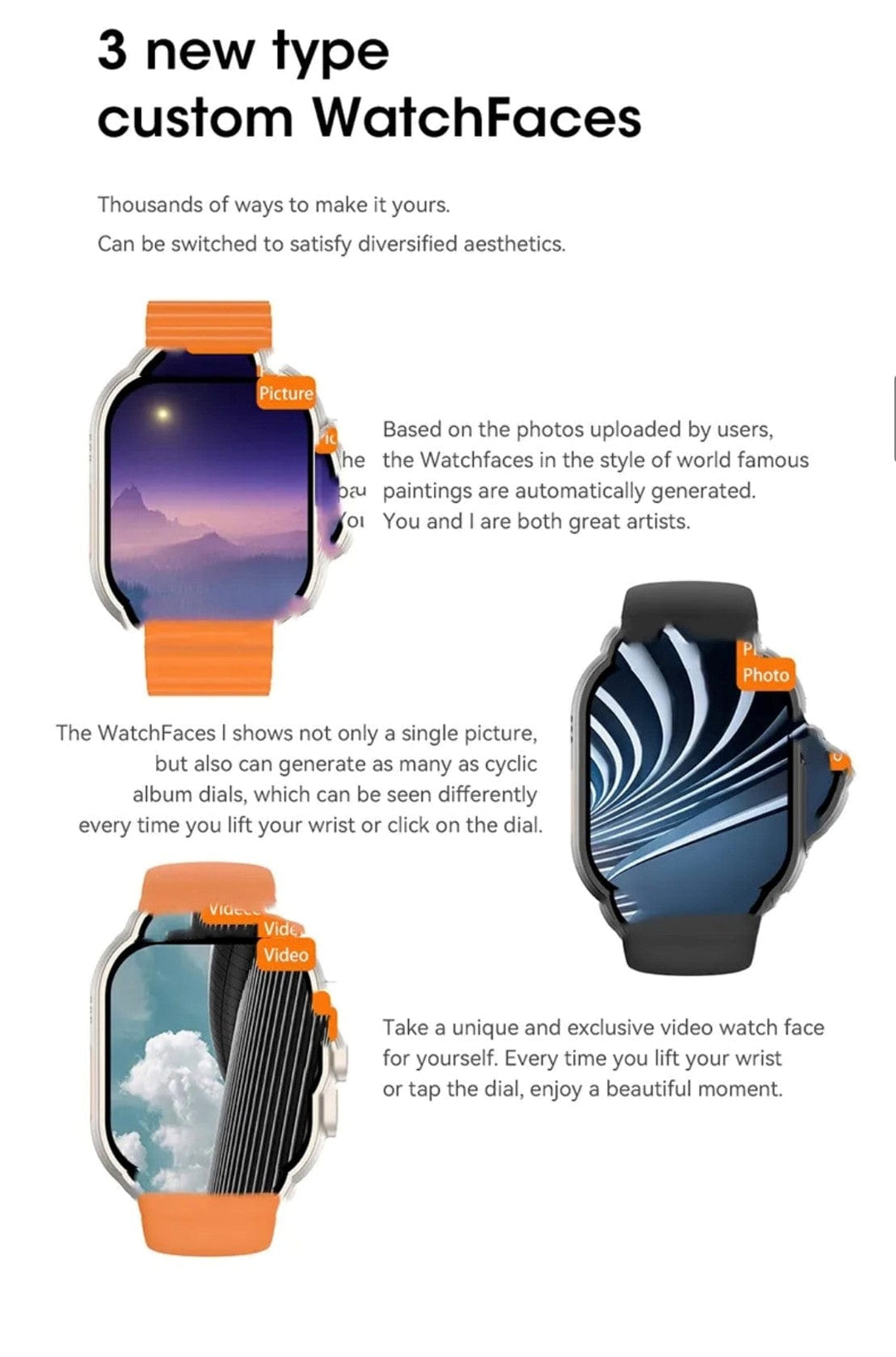 Smart Watch South Africa  Smart Watch Black W68 Ultra Microwear Black Bubble Strap