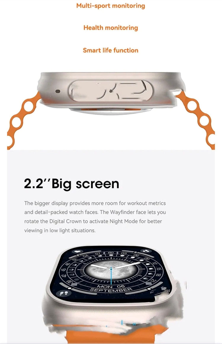 Smart Watch South Africa  Smart Watch Black W68 Ultra Microwear Black Bubble Strap