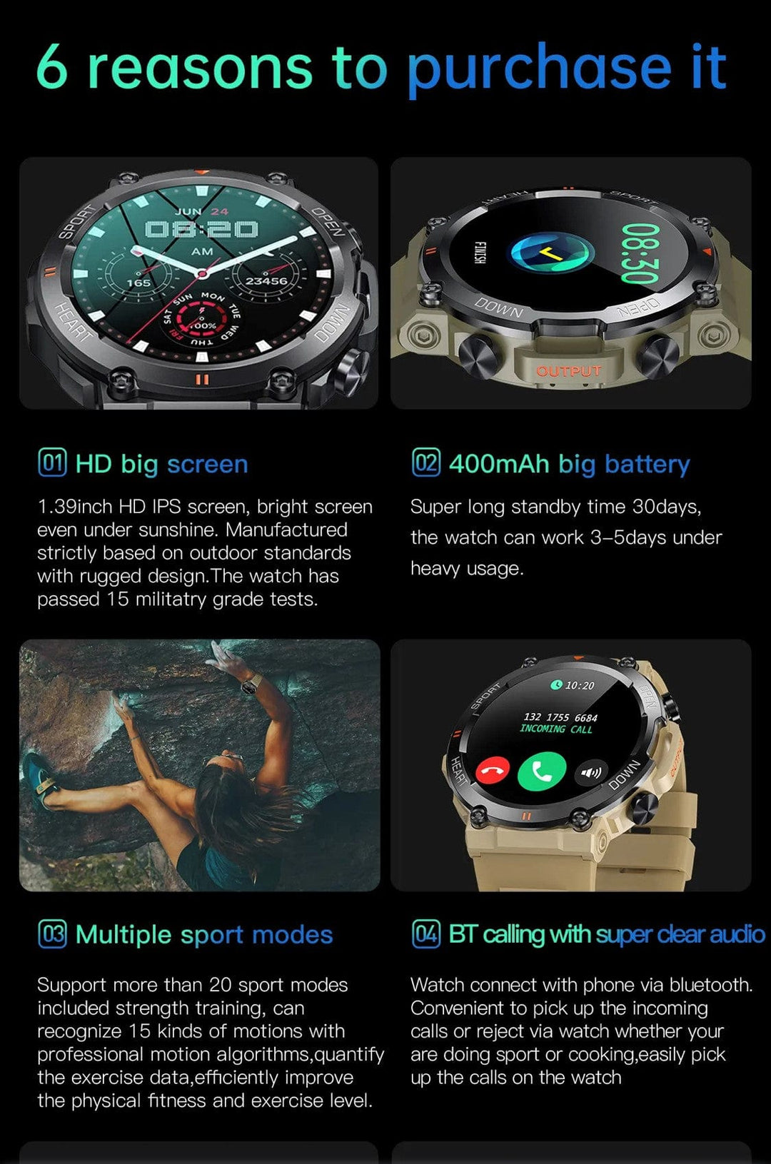 Smart Watch South Africa Smart Watch Green SENBONO K56 Green