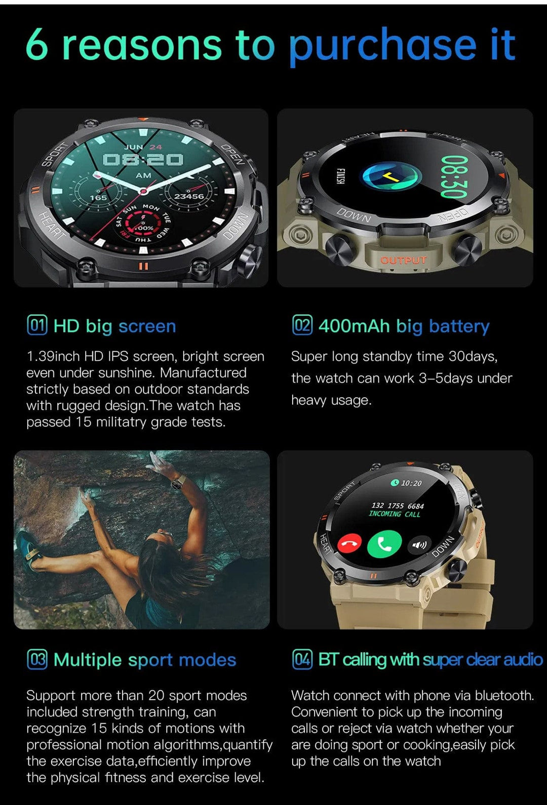 Smart Watch South Africa Smart Watch Green SENBONO K56 Green