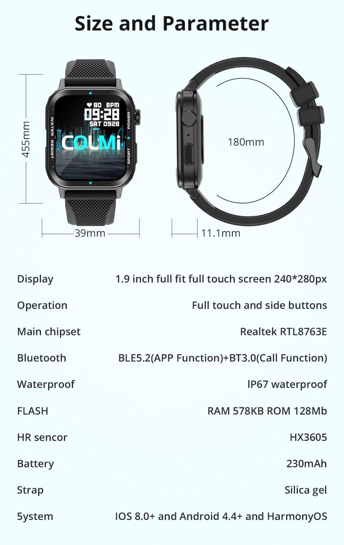 Colmi M41 Silver Smart Watch South Africa