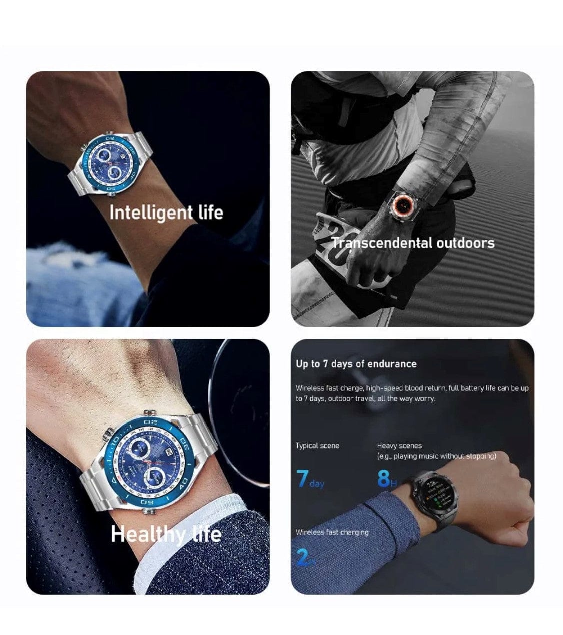 Smart Watch South Africa Smart Watch Silver SENBONO SK4 Silver
