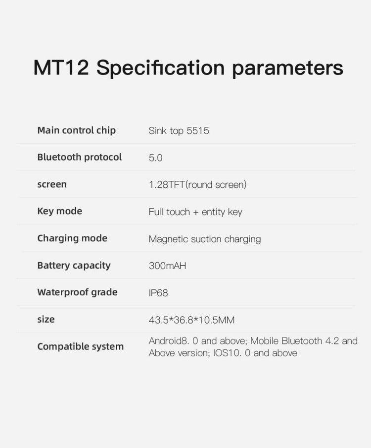 Smart Watch South Africa Watches Black and Gold SENBONO MT 12 Black and Gold