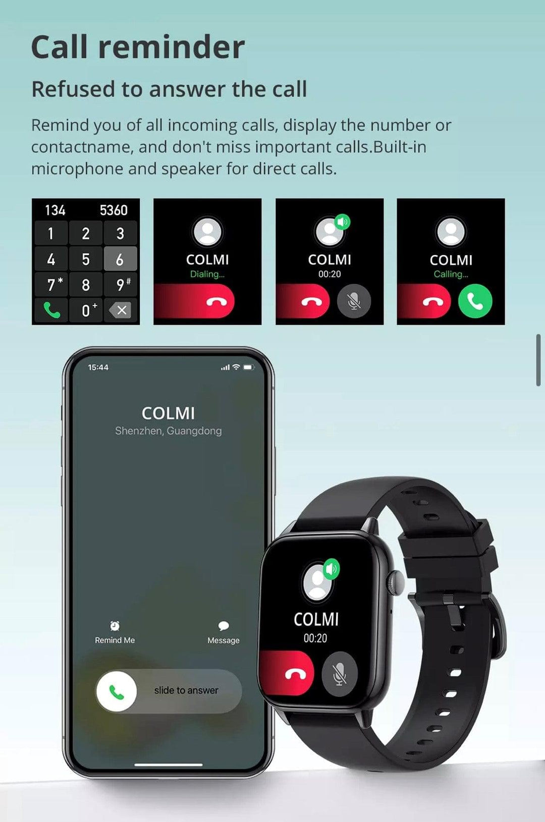 Colmi C60 Smart Batch Black Smart Watch South Africa