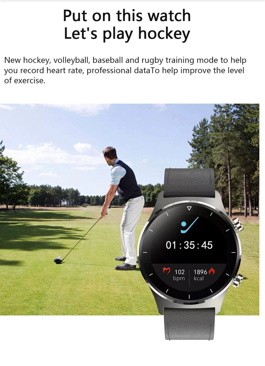 Smart Watch South Africa Watches Black Leather & Black Silicone Strap SMARTOBY Pro Men Smartwatch Black Leather & Black Silicone
