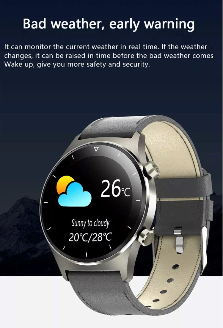 Smart Watch South Africa Watches Black Leather & Black Silicone Strap SMARTOBY Pro  Men Smartwatch Black  Leather & Black Silicone