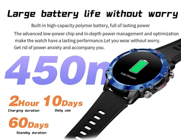 Smart Watch South Africa Watches Black Senbono KR 10 Black