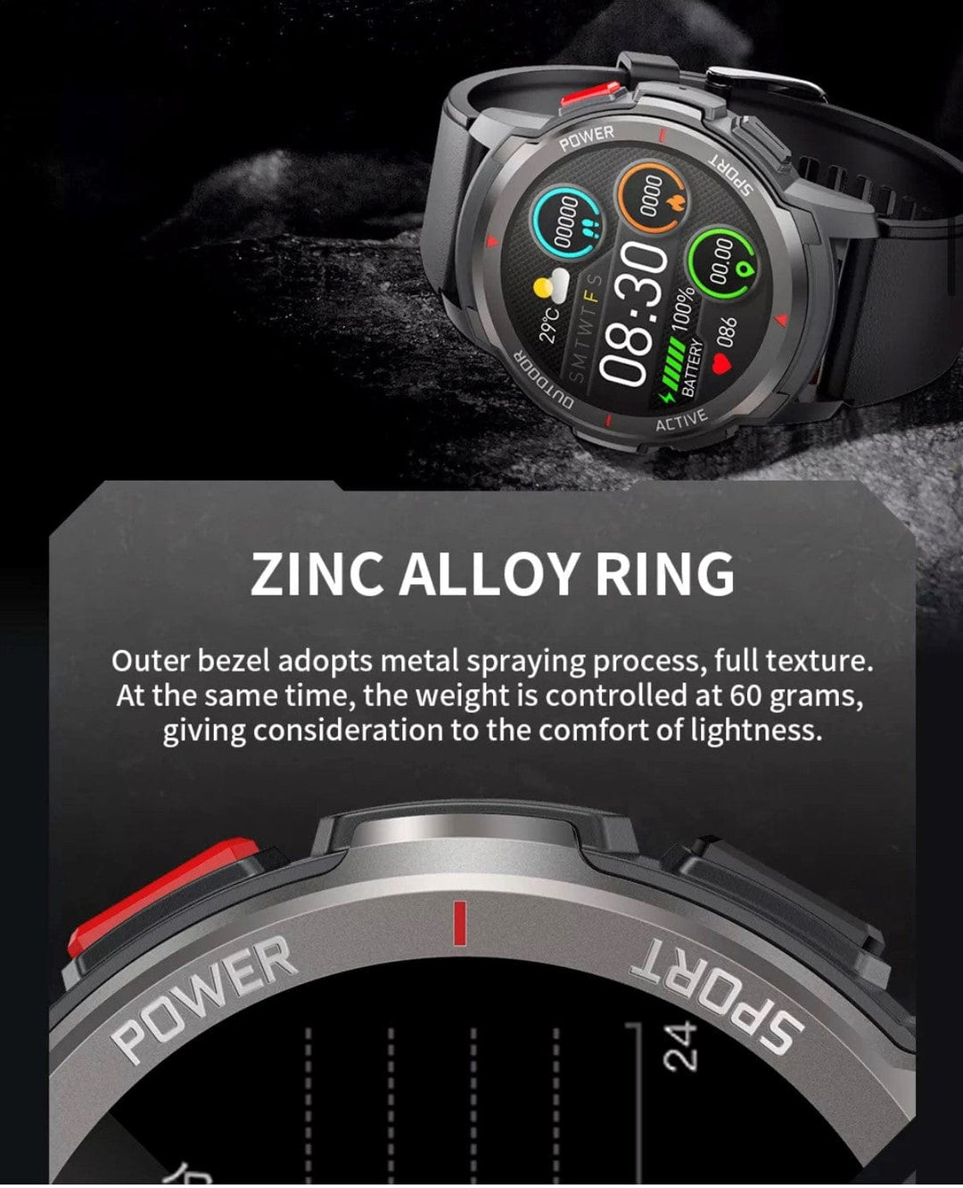 Smart Watch South Africa Watches Black SENBONO MAX 10 Black