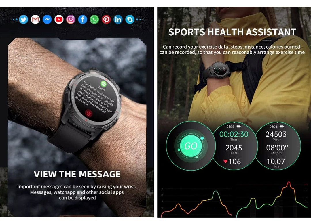 Smart Watch South Africa Watches Black SENBONO MAX 10 Black