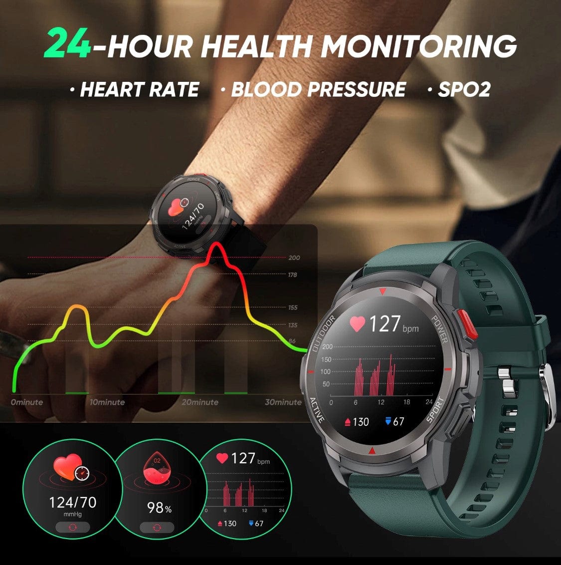 Smart Watch South Africa Watches Black SENBONO MAX 10 Black