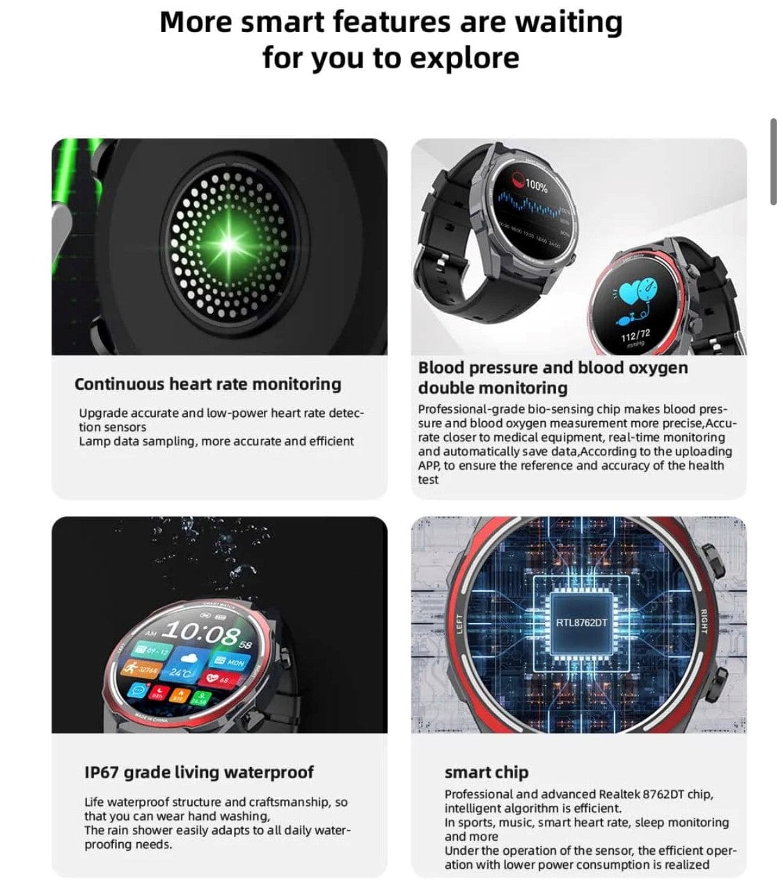 Smart Watch South Africa Watches Black SENBONO Max 16 Black