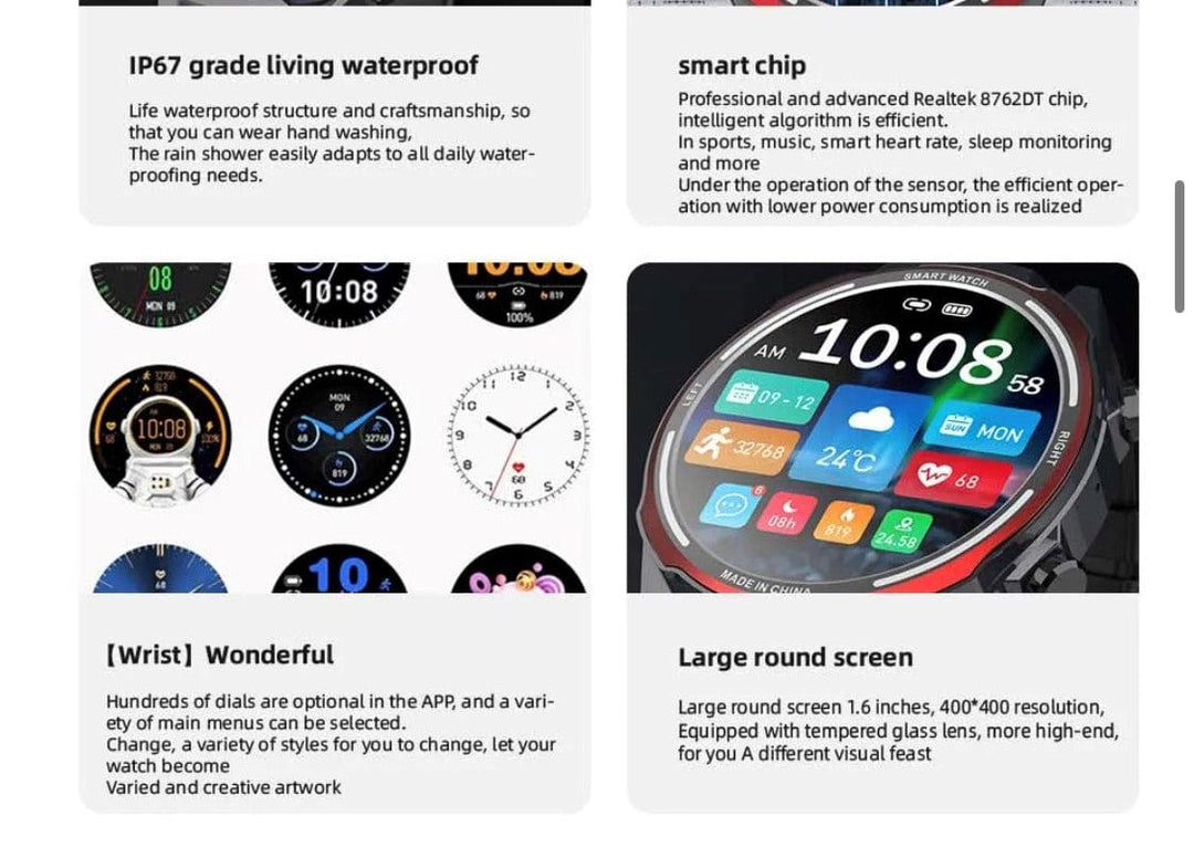 Smart Watch South Africa Watches Black SENBONO Max 16 Black