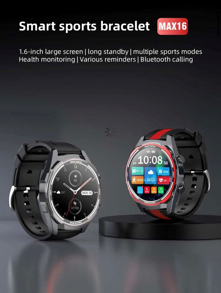 Smart Watch South Africa Watches Black SENBONO Max 16 Red