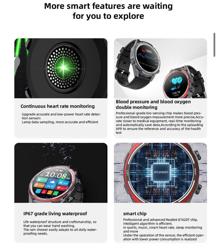 Smart Watch South Africa Watches Black SENBONO Max 16 Red