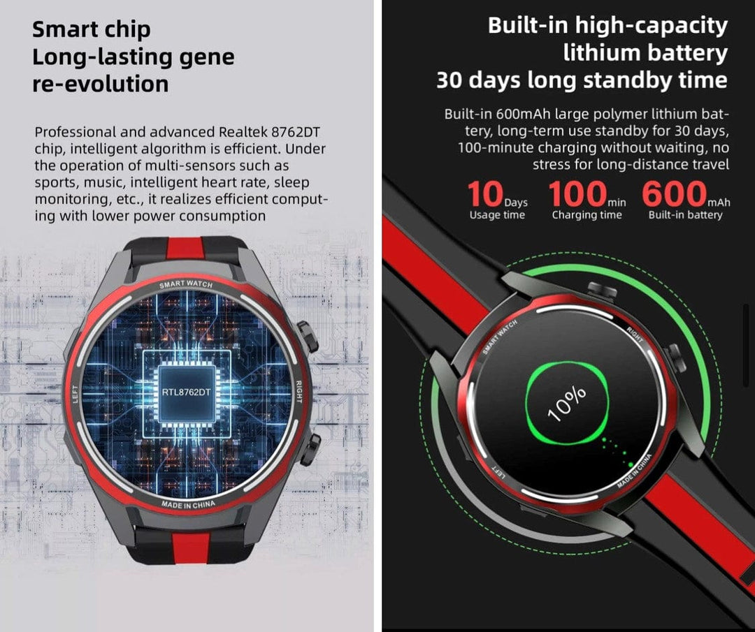 Smart Watch South Africa Watches Black SENBONO Max 16 Red