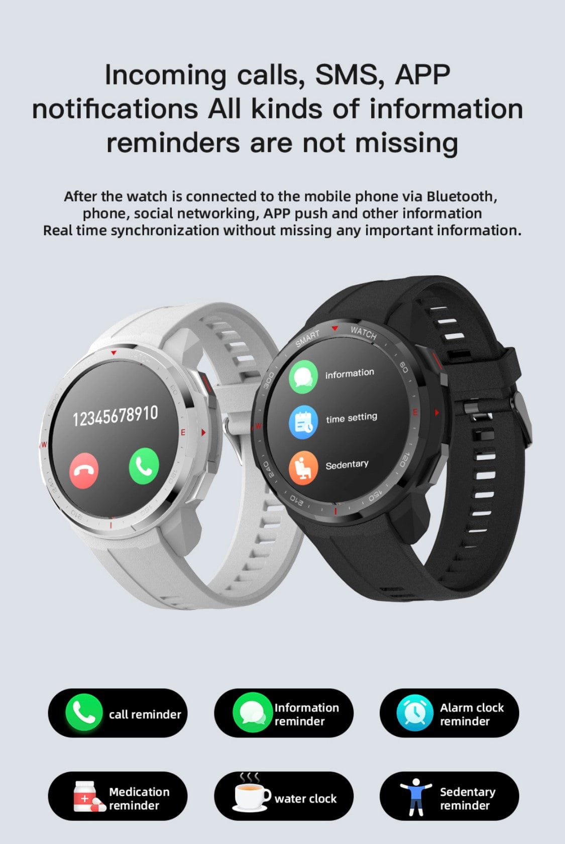 Smart Watch South Africa Watches BLACK SENBONO MT 12 BLACK