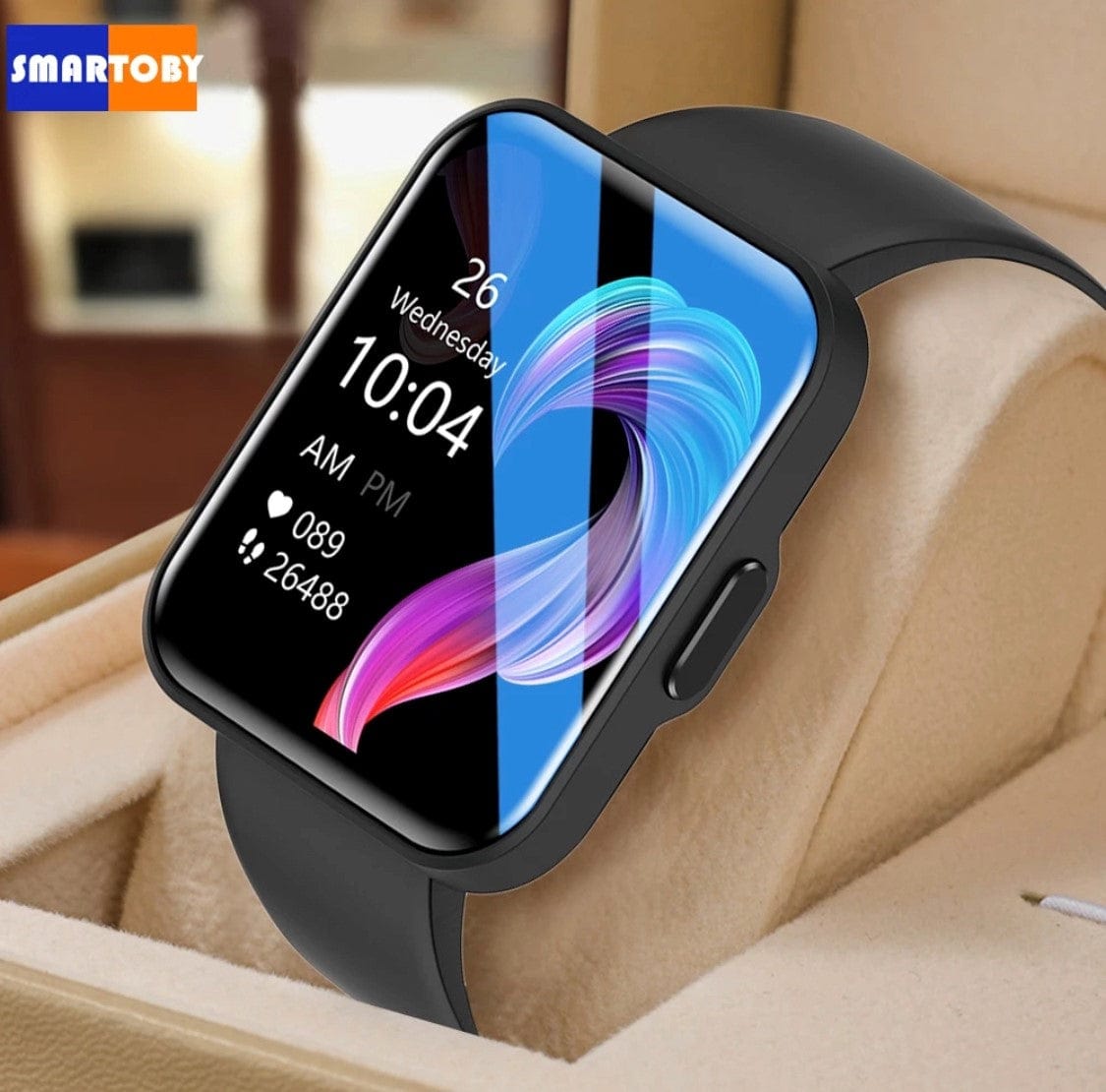 SMARTOBY 1,69 Inch HD Black Extra Straps Availivle-Smart Watch South Africa