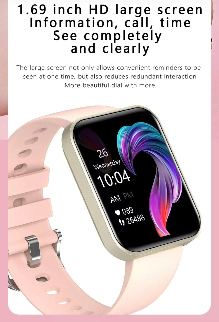 SMARTOBY 1.69 Inch HD Black Extra Straps