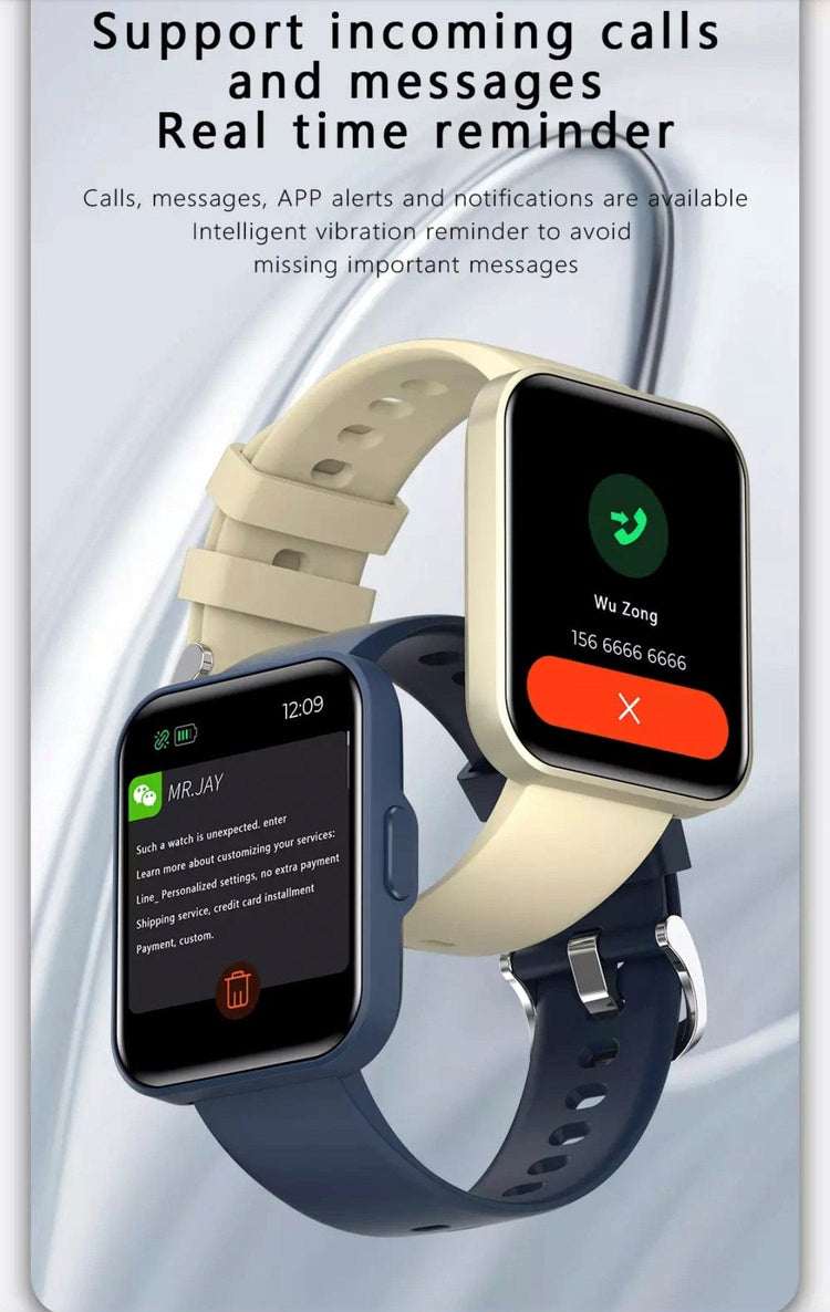 SMARTOBY 1.69 Inch HD Black Extra Straps