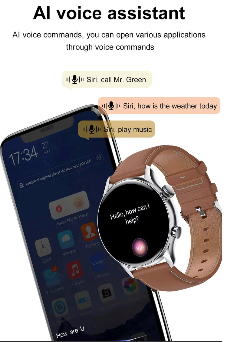 Smart Watch South Africa Watches Black Smartoby Amoled SK8 Pro Smart Watch Black --Extra leather Strap included