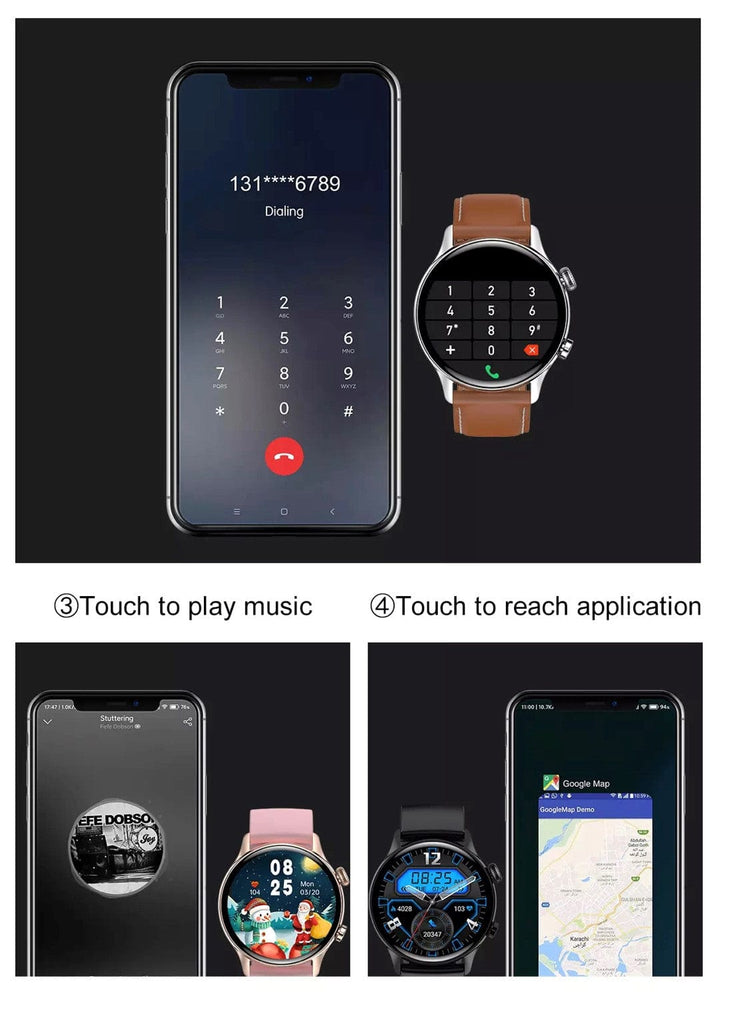 Smart Watch South Africa Watches Black Smartoby Amoled SK8 Pro Smart Watch Black --Extra leather Strap included