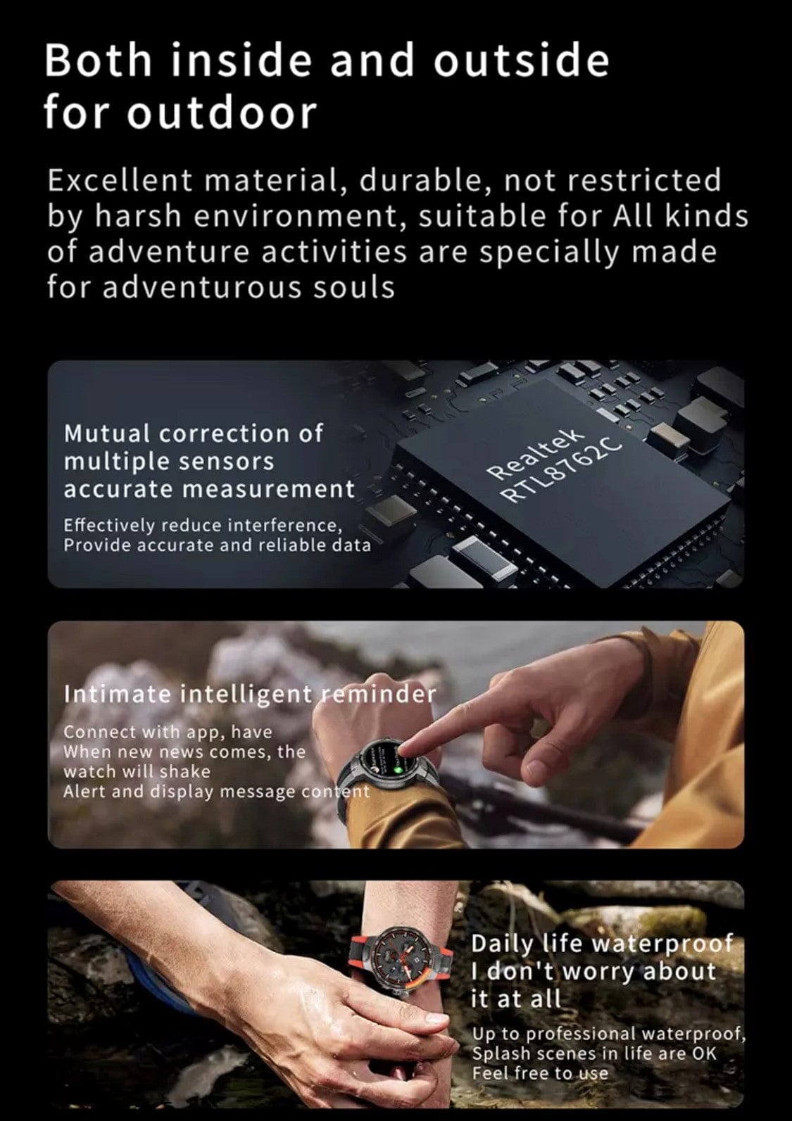 SMARTOBY E15 Black Sports Smart Watch