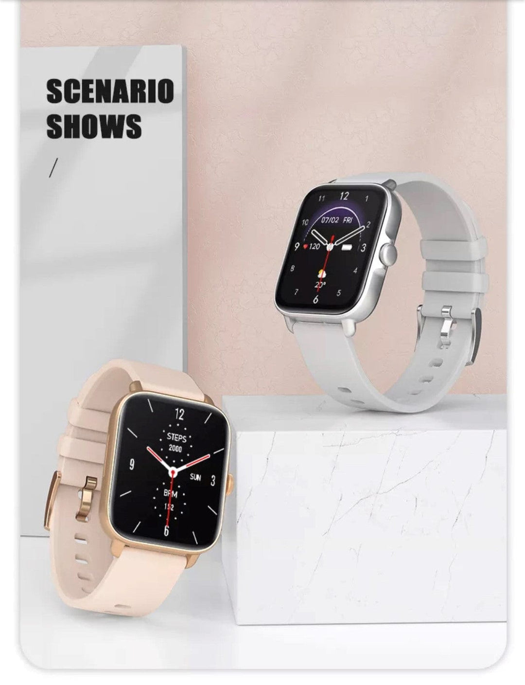 Smartoby P28 Plus Black with BT Calling - Smart Watch SA