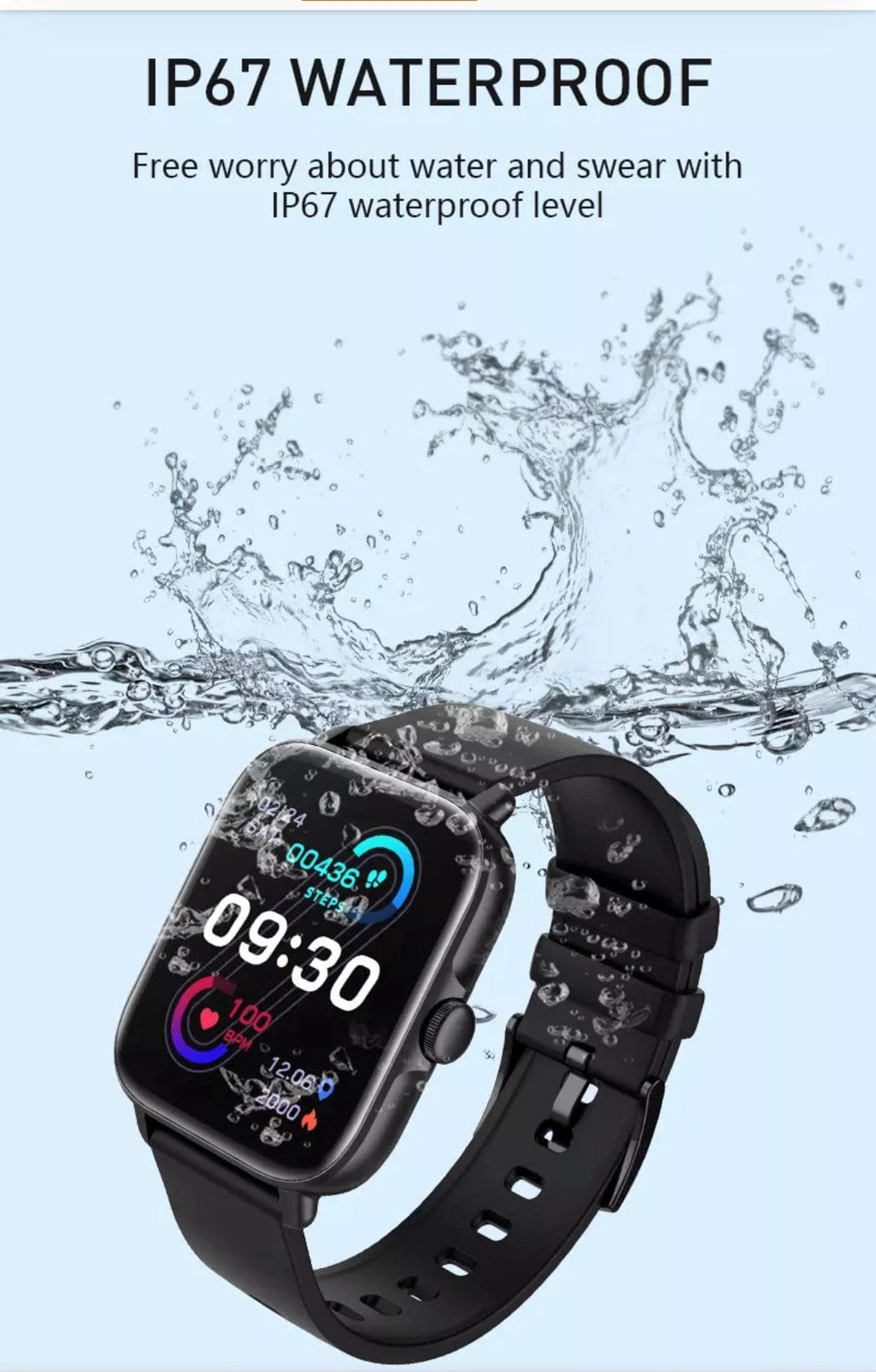 Smart Watch South Africa Watches Black Smartoby P28 Plus Black with Bluetooth Calling  -- Extra Straps Availible