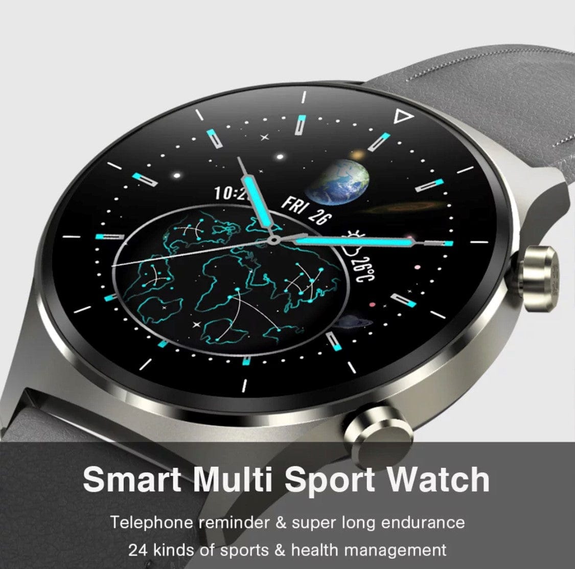 Smart Watch South Africa Watches Black Steel & Black Silicone Strap SMARTOBY Pro Men Smartwatch Black Steel & Black Silicon