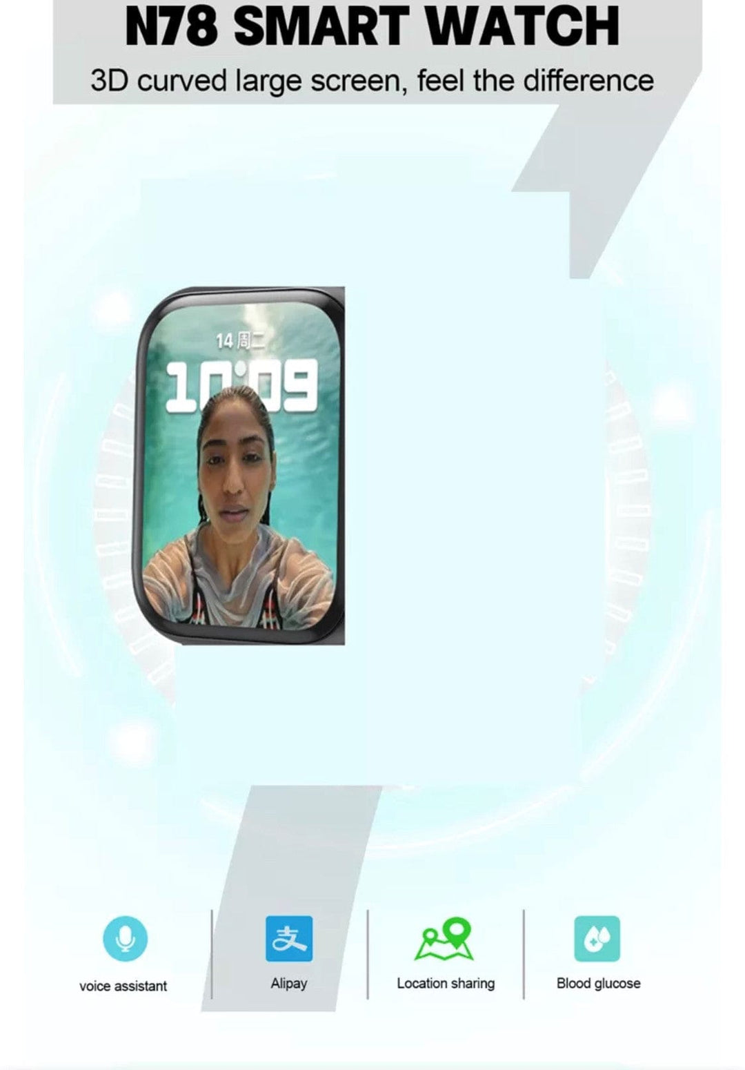 Smart Watch South Africa Watches Blue N78 Pro-- Blue-- Verious Colours Extra Straps Availible R68 Each.